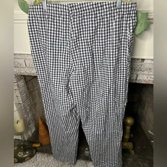 Crown & Ivy Men’s loungewear pajama bottoms size Large blue and white checkered - Picture 2 of 3